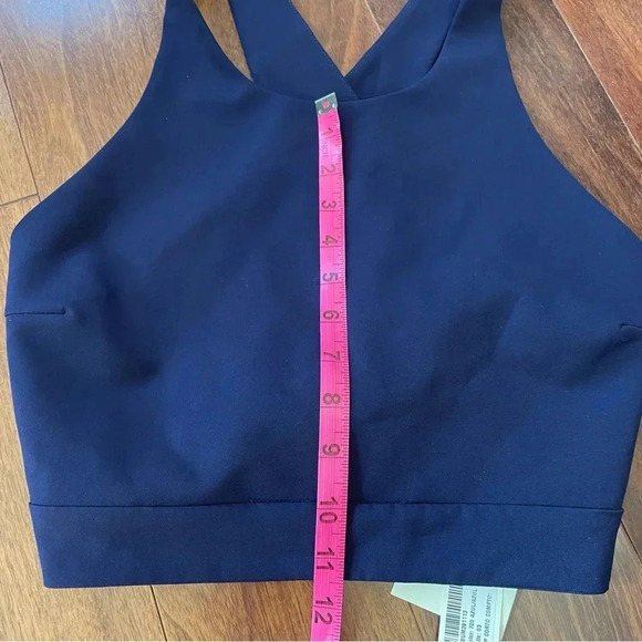 NWT Uma Top Corto Compton Cross Back Bow Tie Navy Blue Classic Womens Small 3 - Picture 8 of 8